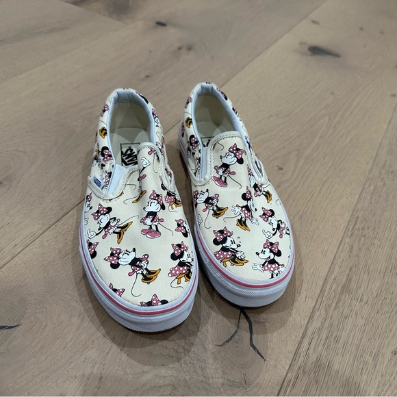 Vans Women's Sneakers - Cream with Cartoon Print - Picture 2 of 7
